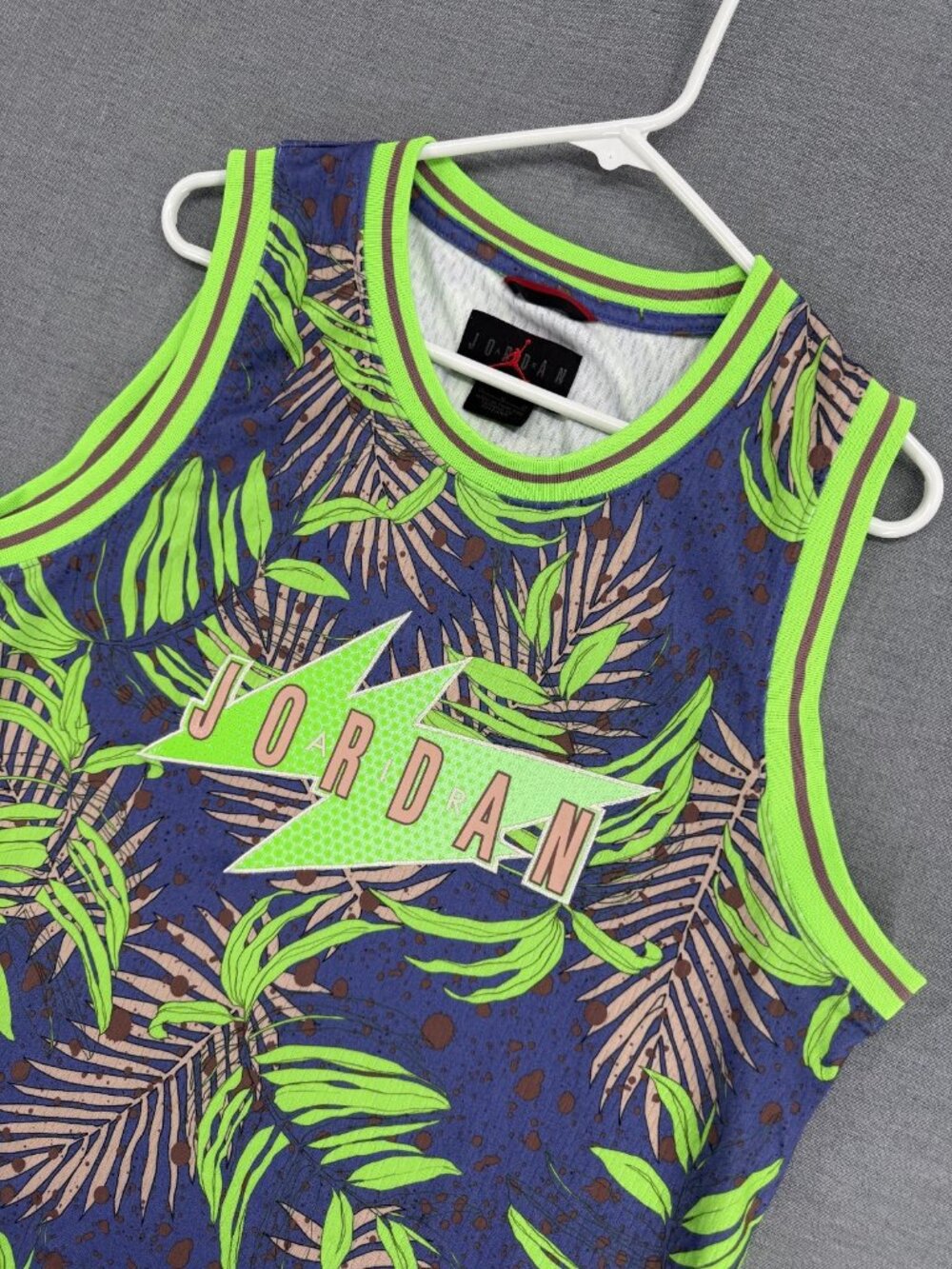 Nike Air Jordan Hoop Why Not Tropical Floral Jersey Mens M Tank
